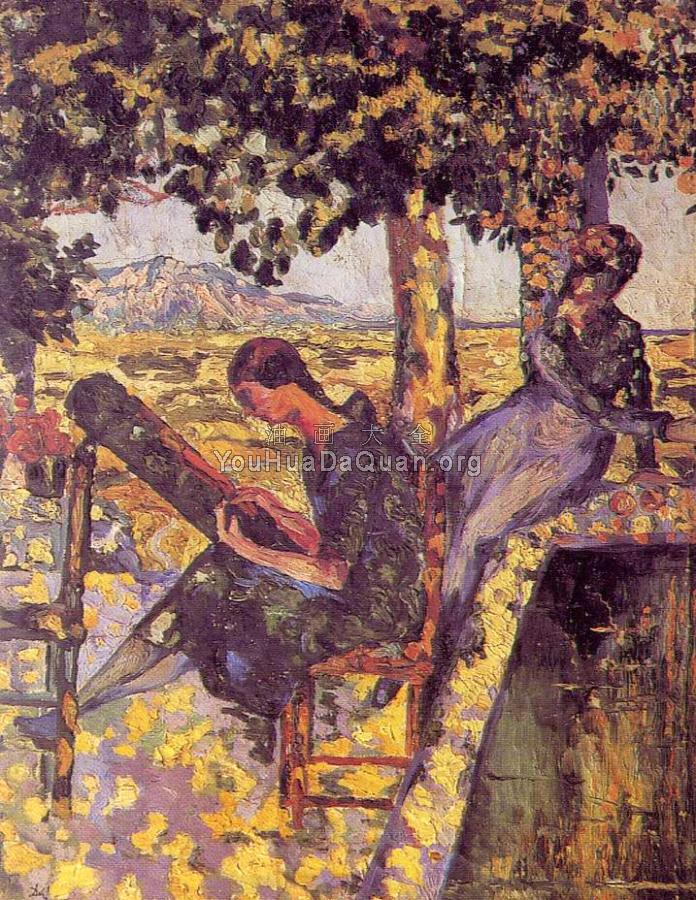 花园中的女孩 - 萨尔瓦多·达利